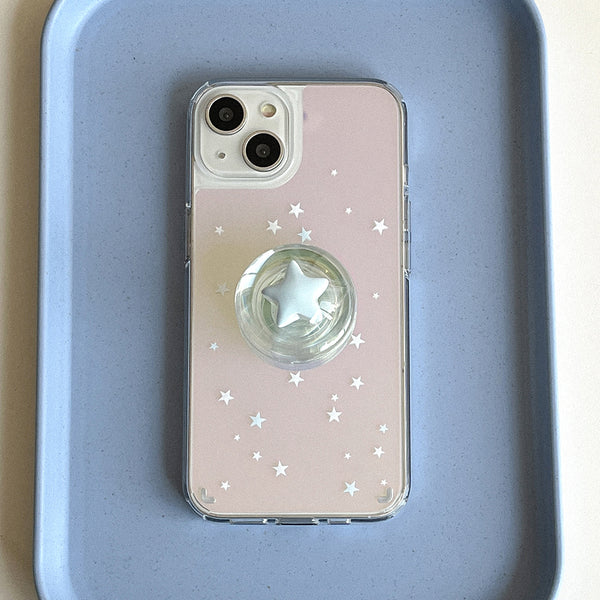 [Mademoment] Twinkle Star Pattern Design Glossy Mirror Phone Case