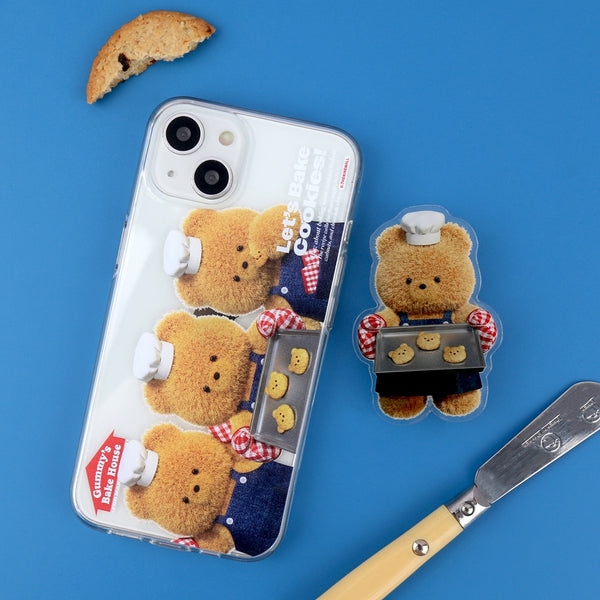 [THENINEMALL] Big Cookie Gummy Clear Phone Case (3 types)