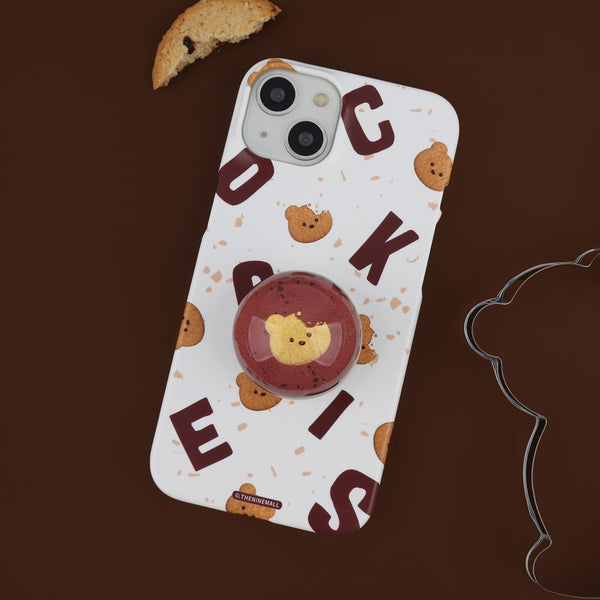 [THENINEMALL] Cookies Alphabet Pattern Hard Phone Case (2 types)