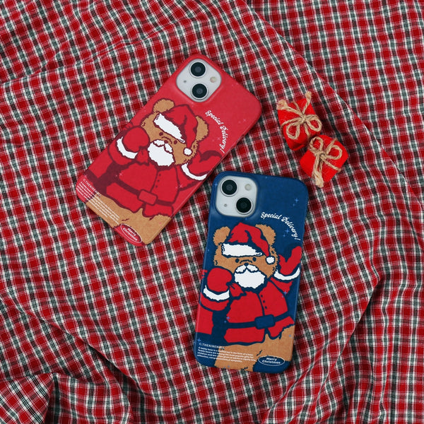 [THENINEMALL] Vintage Santa Gummy Hard Phone Case (2 types)