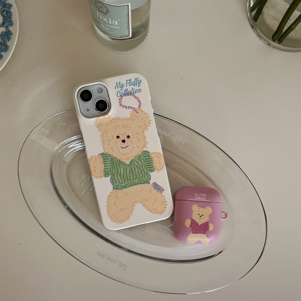 [Mademoment] Big Knit Bear Design AirPods Case