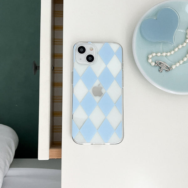 [Mademoment] Coloring Blue Design Clear Phone Case (3 Types)