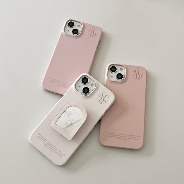 [Mademoment] Soft Cream Plain Design Phone Case