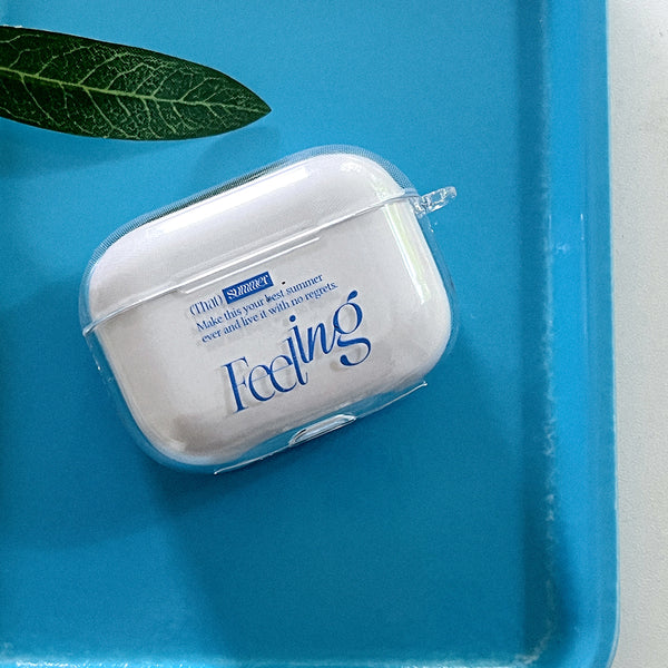 [Mademoment] That Summer Lettering Design Clear AirPods Case