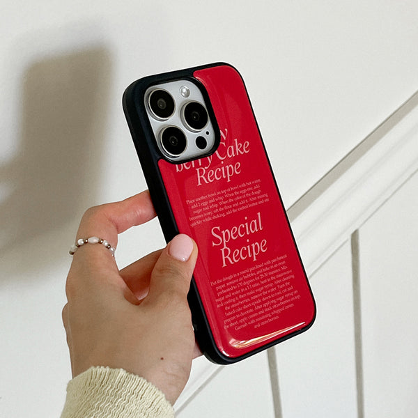 [Mademoment] Cake Recipe Lettering Design Bumper Phone Case