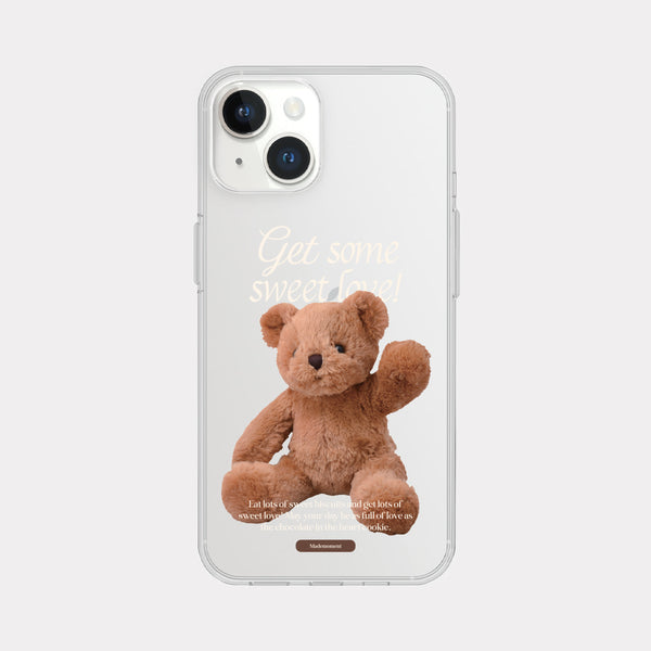 [Mademoment] Sweet Some Teddy Design Clear Phone Case (3 Types)