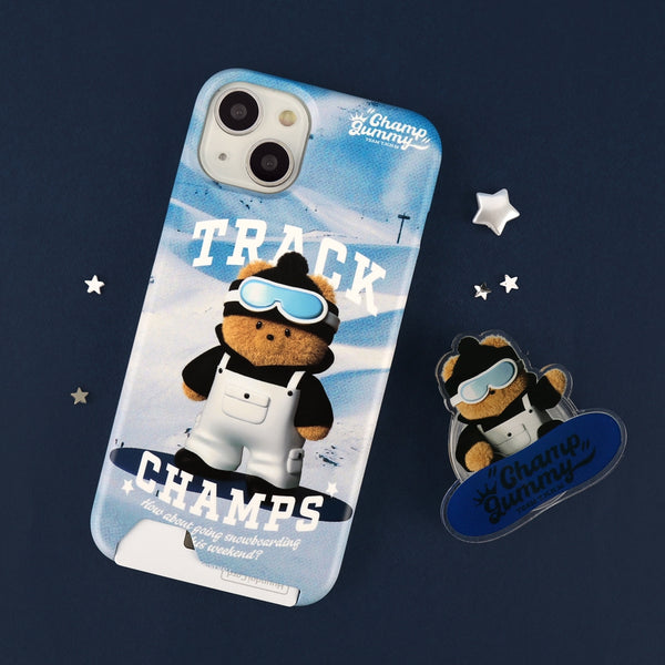 [THENINEMALL] Snowboarder Gummy Hard Phone Case (2 types)