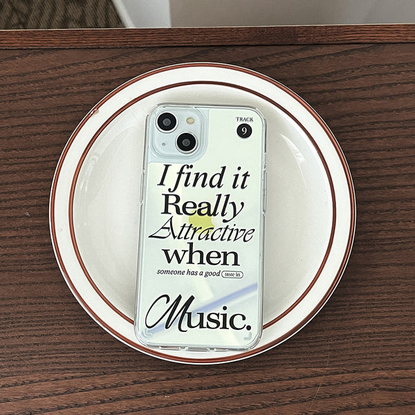 [Mademoment] Attractive Music Design Glossy Mirror Phone Case