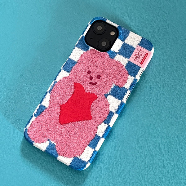 [THENINEMALL] Windy Checkerboard Rug Hard Phone Case (2 types)