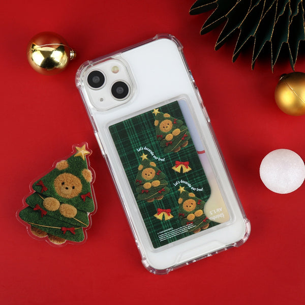 [THENINEMALL] Pattern Tree Gummy Clear Phone Case (4 types)