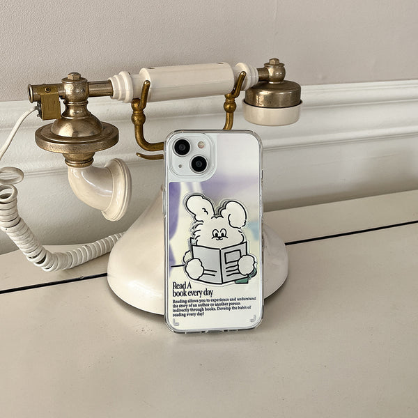 [Mademoment] Reading Butty Design Glossy Mirror Phone Case