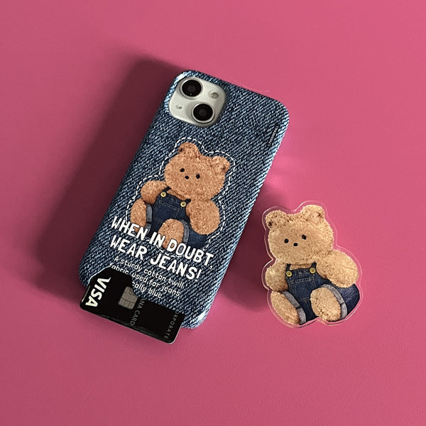 [THENINEMALL] Denim Gummy Hard Phone Case (2 types)