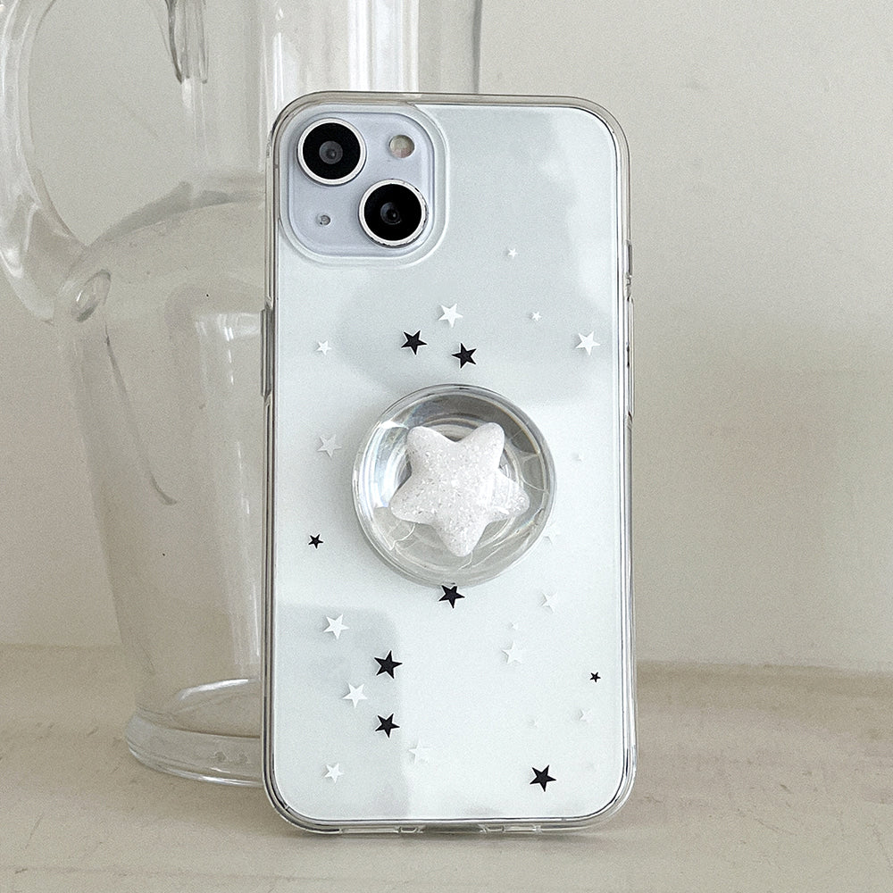 [Mademoment] Twinkle Star Pattern Design Clear Phone Case (3 Types)