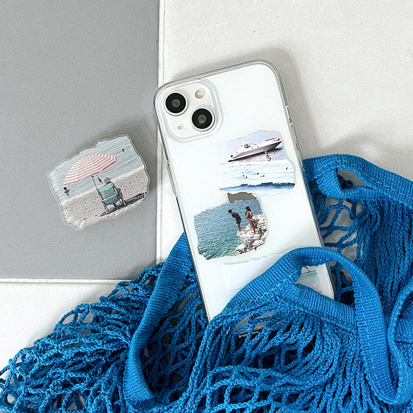 [Mademoment] Summer Vacation Design Clear Phone Case (3 Types)