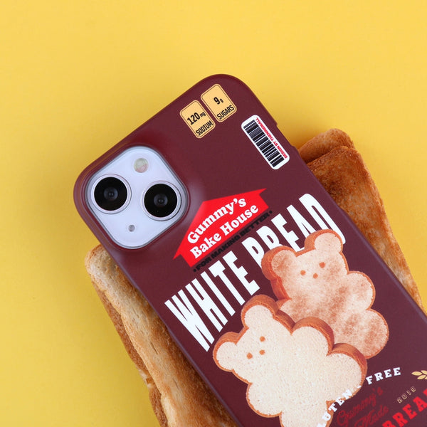 [THENINEMALL] Bread Gummy Hard Phone Case (2 types)