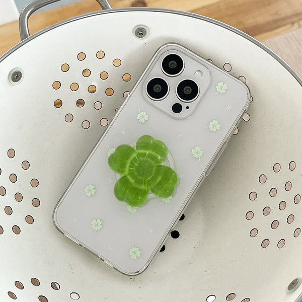 [Mademoment] Kind Of Luck Design Clear Phone Case (3 Types)