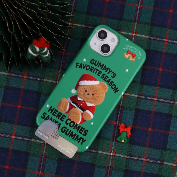 [THENINEMALL] Here Comes Santa Gummy Hard Phone Case (2 types)