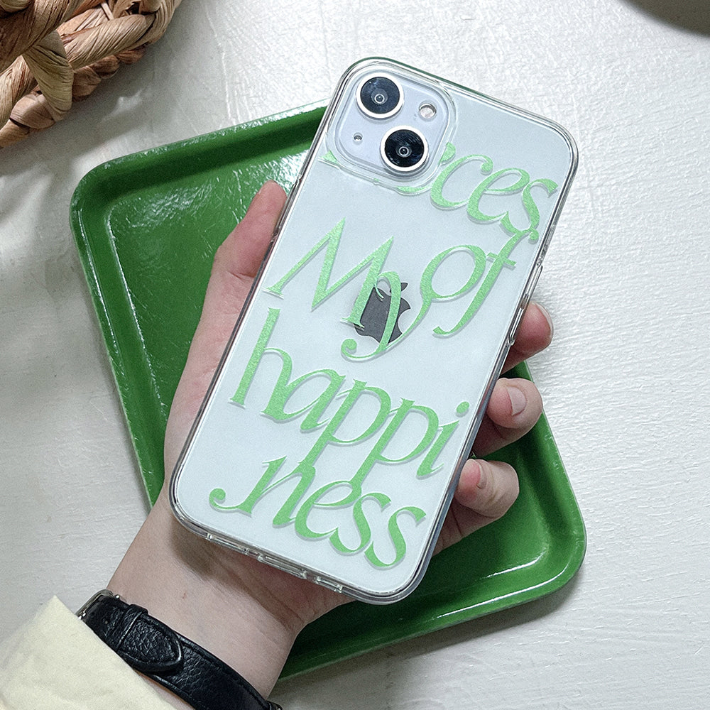 [Mademoment] Pieces Of Lettering Design Clear Phone Case (3 Types) – Ohue