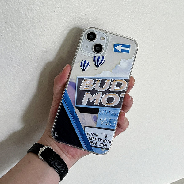 [Mademoment] Go On Trip Design Glossy Mirror Phone Case