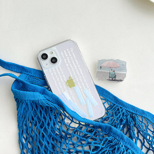 [Mademoment] Whisper Wave Design Glossy Mirror Phone Case