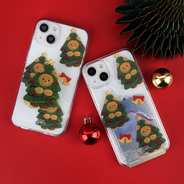 [THENINEMALL] Pattern Tree Gummy Clear Phone Case (4 types)