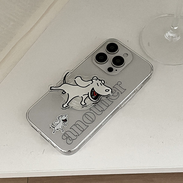 [Mademoment] Another Dog Line Design Clear Phone Case (3 Types)