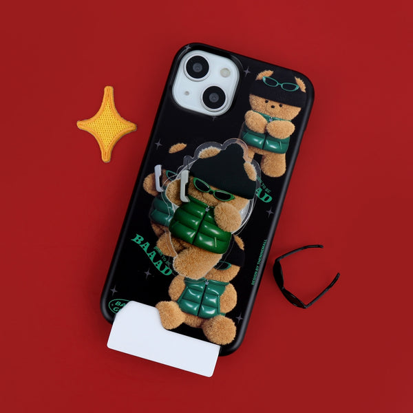 [THENINEMALL] Pattern Puffer Bad Gummy Hard Phone Case (2 types)