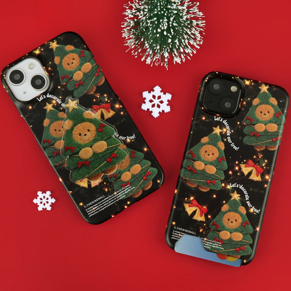 [THENINEMALL] Pattern Tree Gummy Hard Phone Case (2 types)