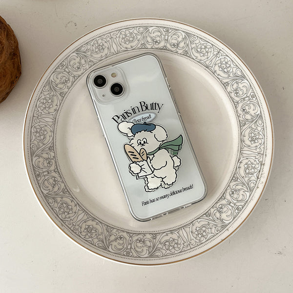 [Mademoment] Parisian Butty Design Clear Phone Case (4 Types)