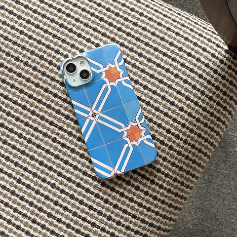[Mademoment] Old Blue Tile Design Phone Case