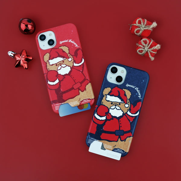 [THENINEMALL] Vintage Santa Gummy Hard Phone Case (2 types)