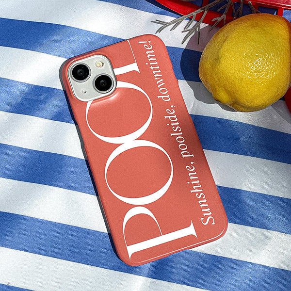 [Mademoment] Poolside Lettering Design Phone Case