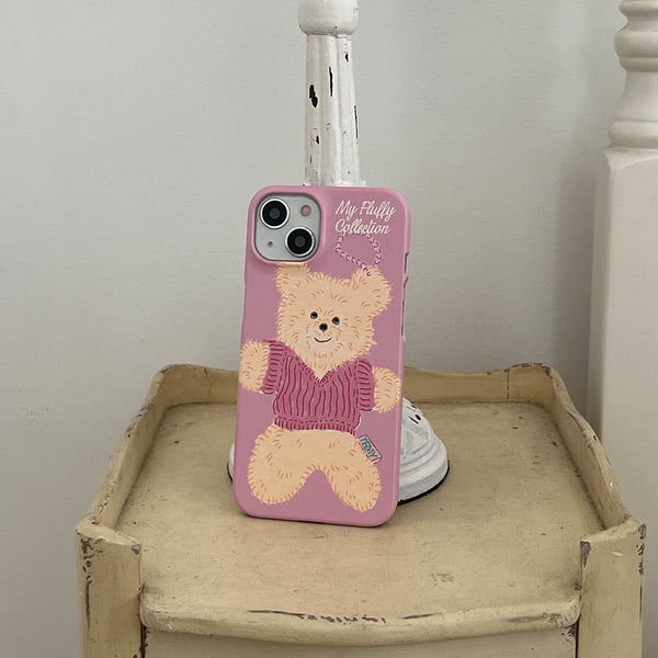 [Mademoment] Big Knit Bear Design Phone Case