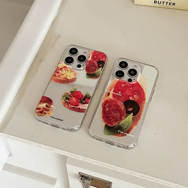 [Mademoment] Fresh Sandwich Design Glossy Mirror Phone