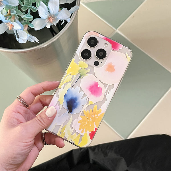 [Mademoment] Iris Garden Design Clear Phone Case (3 Types)