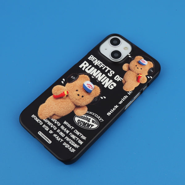 [THENINEMALL] Running Gummy Hard Phone Case (2 types)