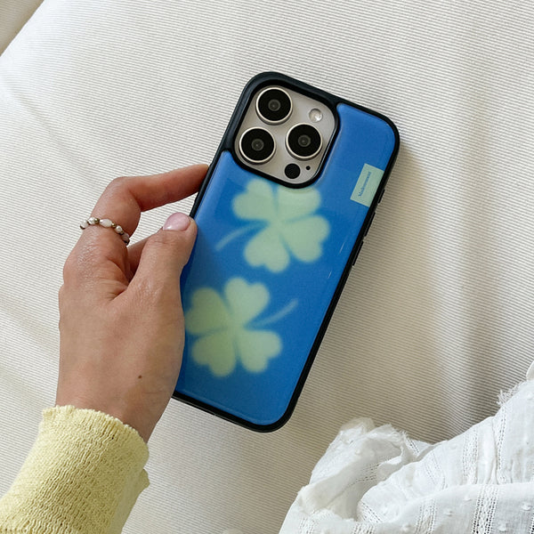 [Mademoment] Lucky Clover Design Bumper Phone Case