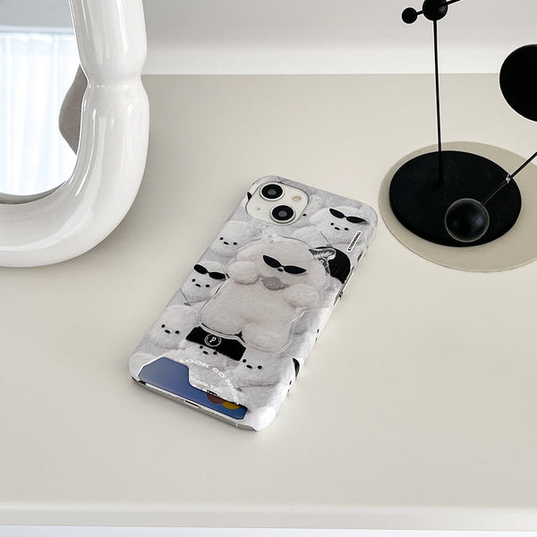 [THENINEMALL] Nice Puppy Pattern Hard Phone Case (2 types)