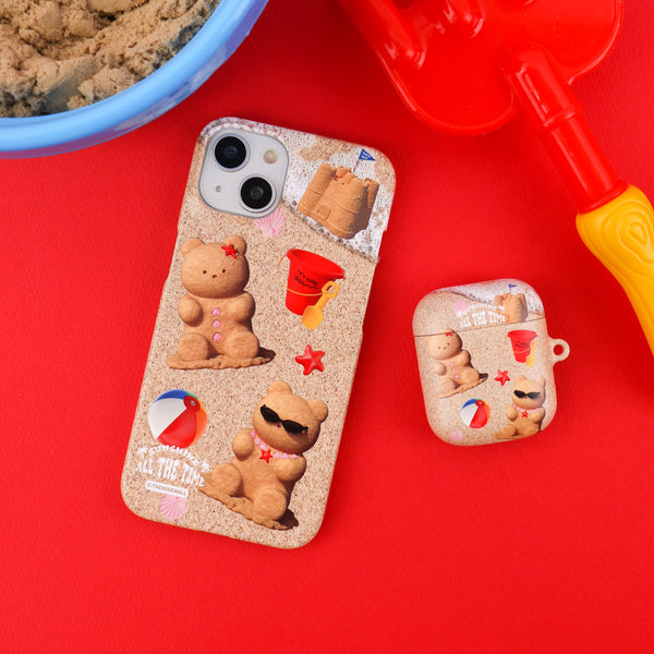 [THENINEMALL] Pattern Sand Gummy Hard Phone Case (2 types)