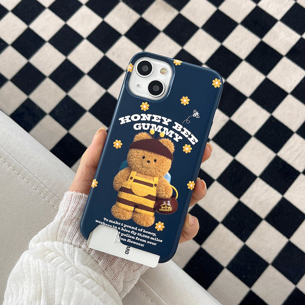 [THENINEMALL] Honey Bee Gummy Hard Phone Case (2 types)