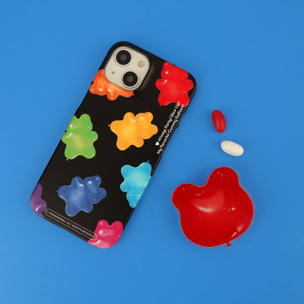 [THENINEMALL] Rainbow Gummy Balloon Hard Phone Case (2 types)