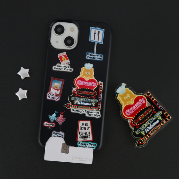 [THENINEMALL] Gummys Restaurant Hard Phone Case (2 types)