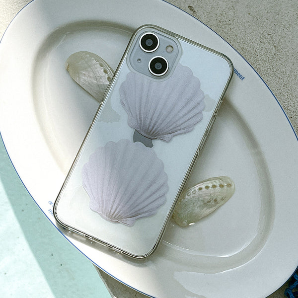 [Mademoment] Vintage Shell Design Clear Phone Case (3 Types)