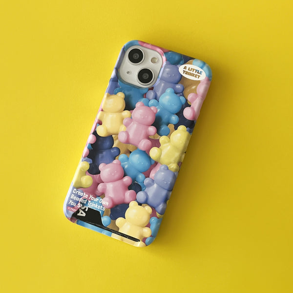 [THENINEMALL] Beads Gummy Pattern Hard Phone Case (2 types)