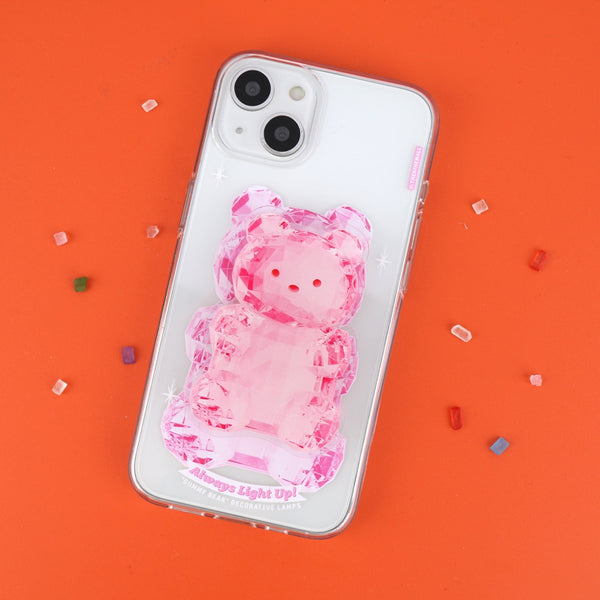 [THENINEMALL] Pink Light Gummy Clear Phone Case (3 types)