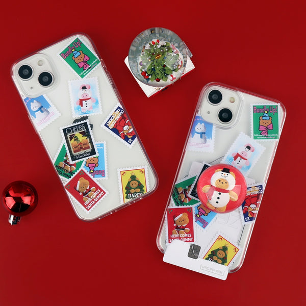 [THENINEMALL] Holiday Seal Sticker Clear Phone Case (3 types)