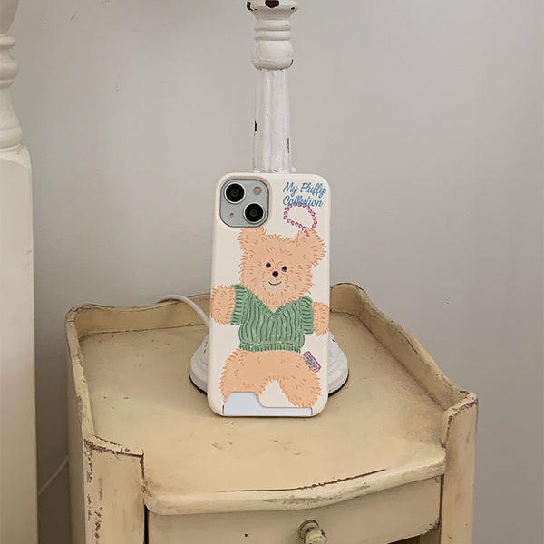 [Mademoment] Big Knit Bear Design Phone Case