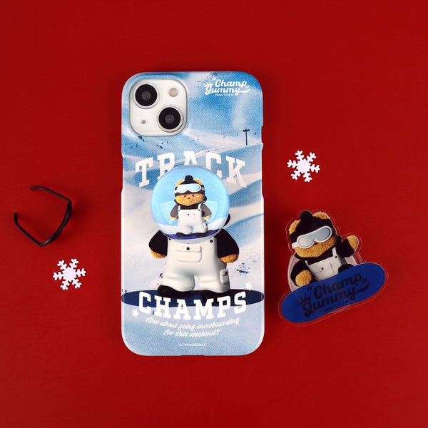 [THENINEMALL] Snowboarder Gummy Hard Phone Case (2 types)