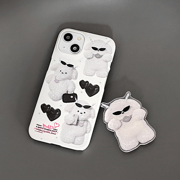 [THENINEMALL] Pattern Bad Puppy Outfits Hard Phone Case (2 types)