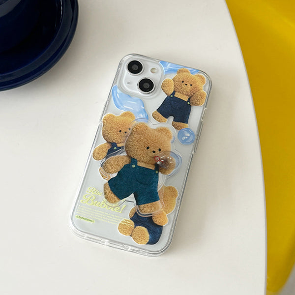 [THENINEMALL] Pattern Bubble Gummy Clear Phone Case (3 types)